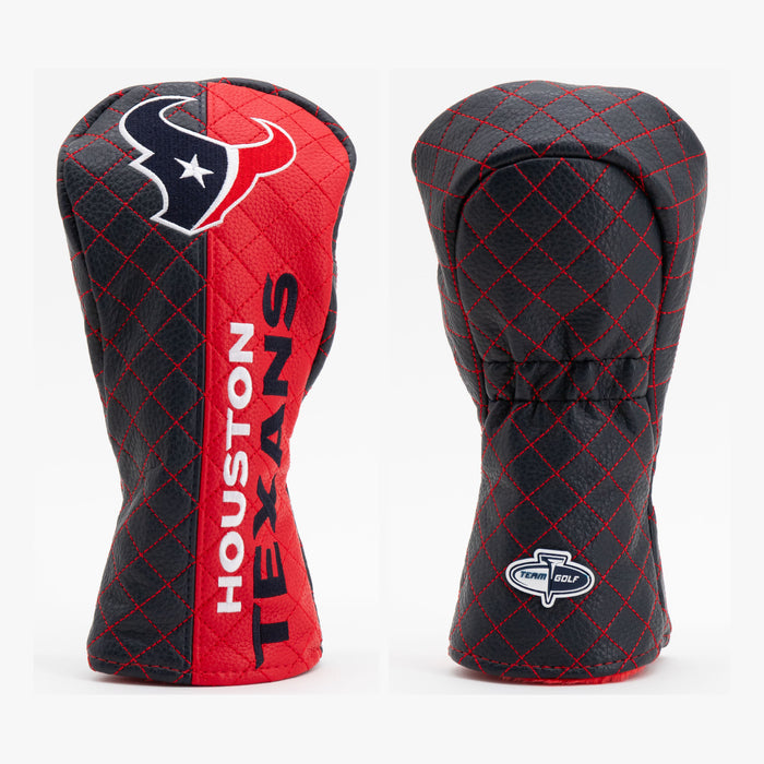 Houston Texans Split Quilted Fairway Headcover, front and back views