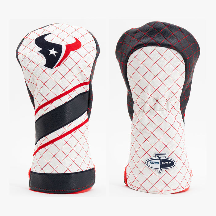 Houston Texans Striped Quilted Driver Headcover, front and back views