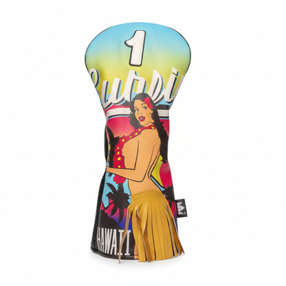 Hula Girl Headcover - Driver White Number - Club Rehab