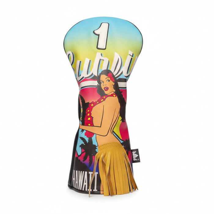Hula Girl Headcover - Driver White Number - Club Rehab