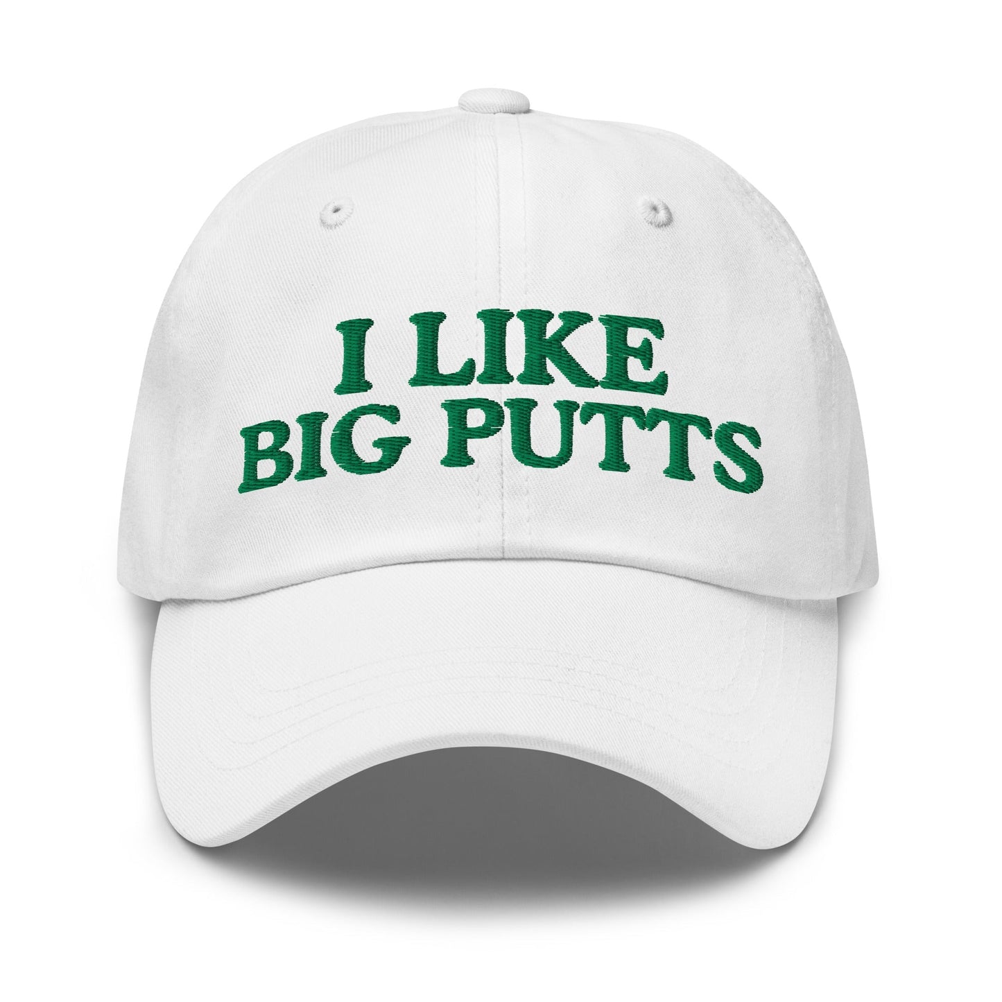 I Like Big Putts Embroidered Golf Hat for Women - White - Club Rehab