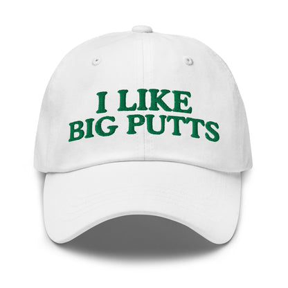 I Like Big Putts Embroidered Golf Hat for Women - White - Club Rehab