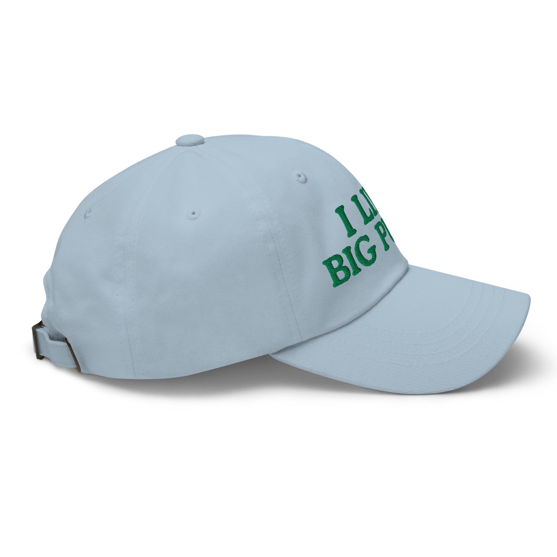 I Like Big Putts Embroidered Golf Hat for Women - Light Blue - Club Rehab