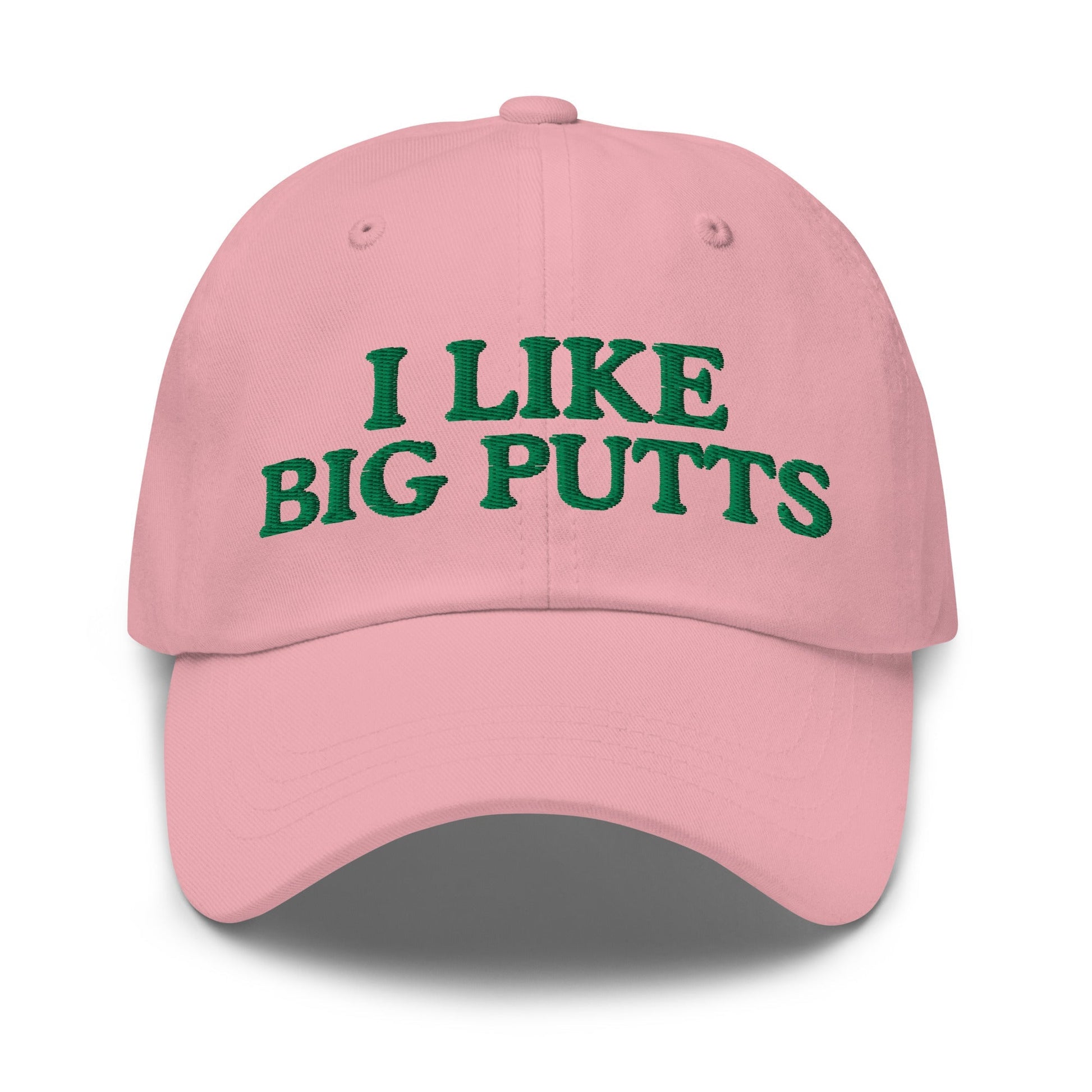 I Like Big Putts Embroidered Golf Hat for Women - Pink - Club Rehab