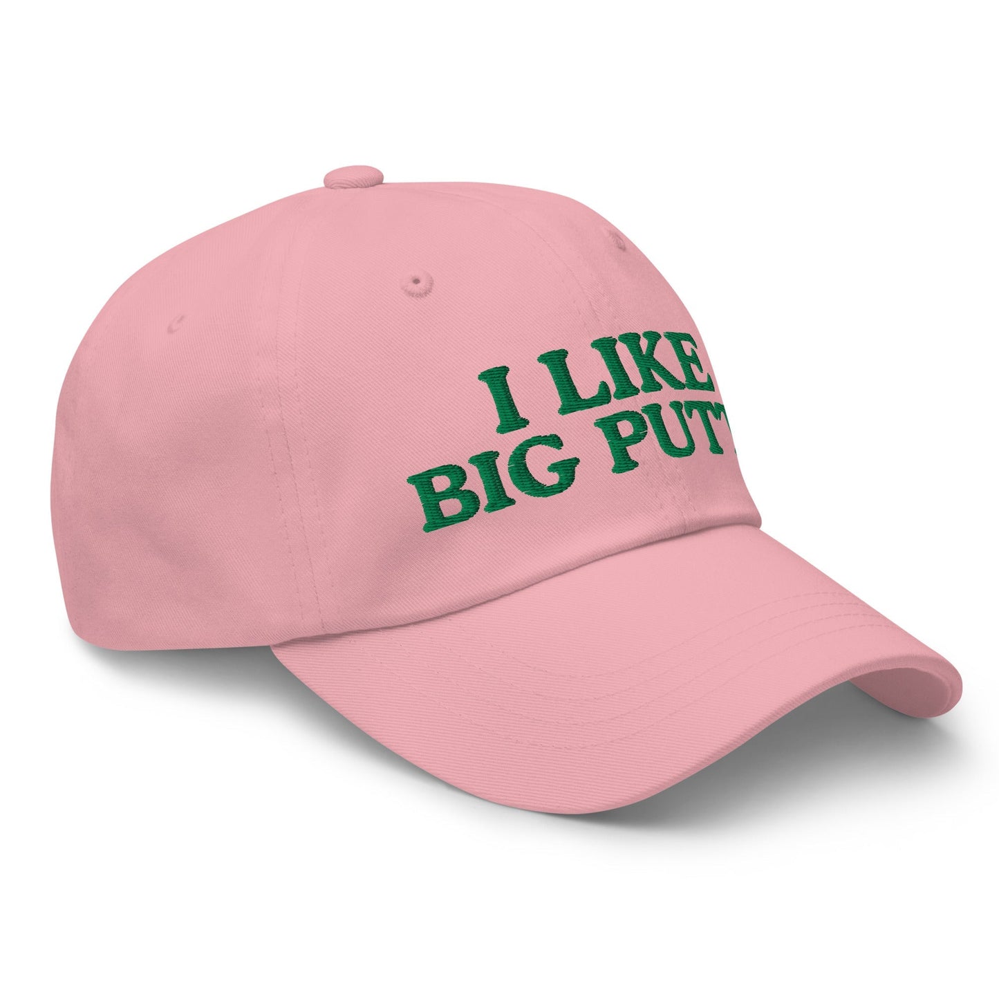 I Like Big Putts Embroidered Golf Hat for Women - Pink - Club Rehab