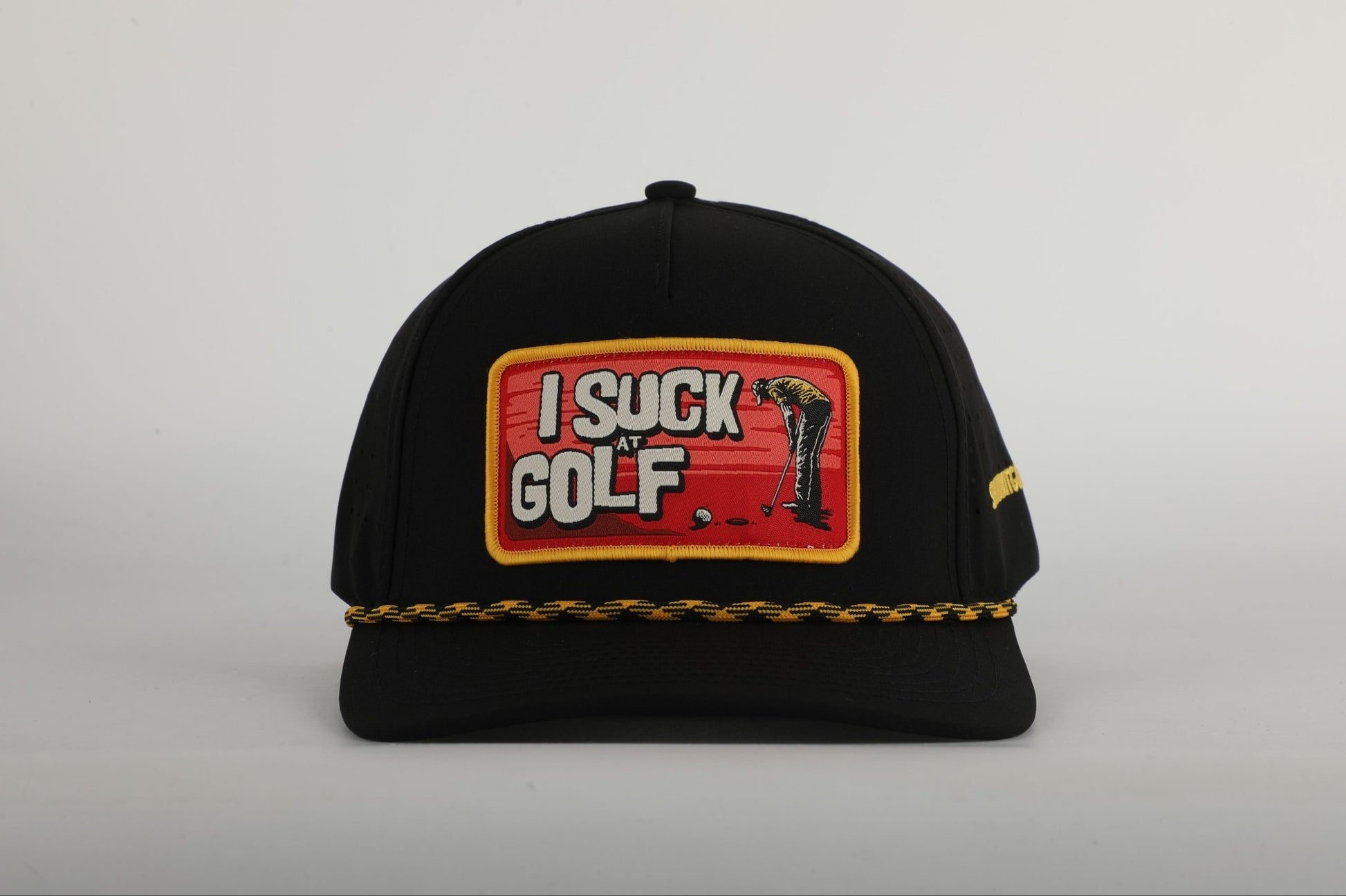 I Suck At Golf Patch Rope Golf Hat - Club Rehab