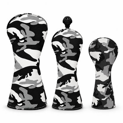 Ice Camo driver, fairway and hybrid three-piece headcover set