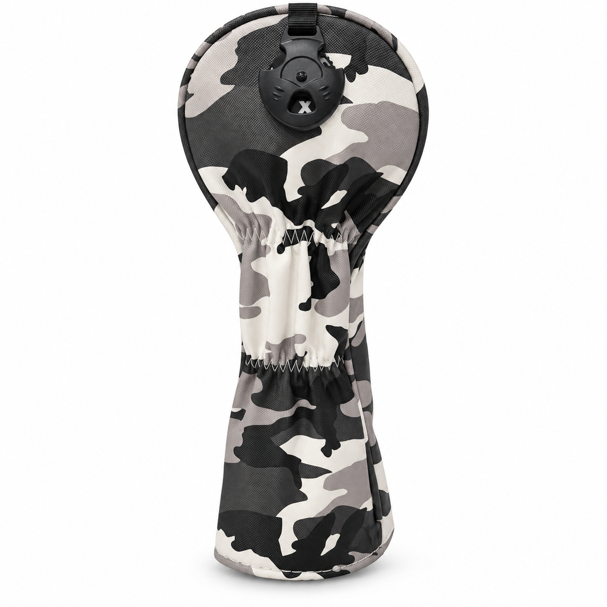 Ice Camo hybrid headcover back with gathered neck and rotating number selector