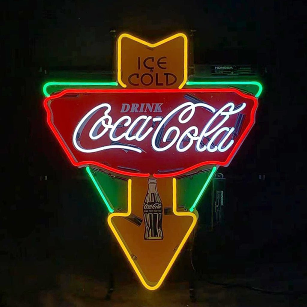 Ice Cold Drink Coca Cola Bottle Neon Signs Light - Club Rehab
