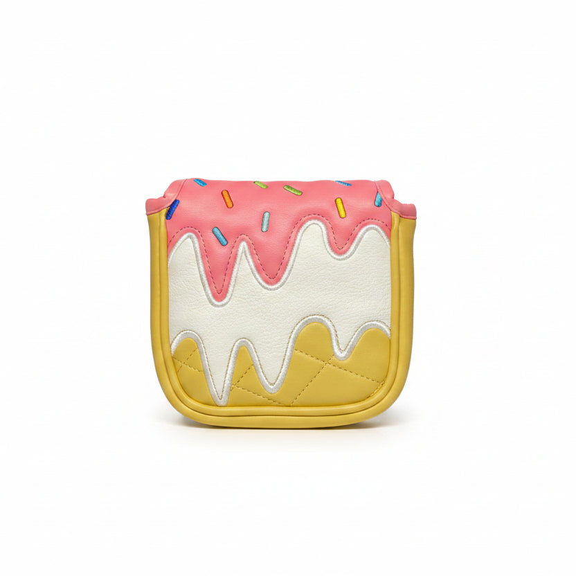 Ice Cream Headcover - White Square Mallet Putter - Club Rehab