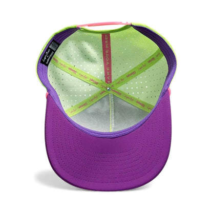 I'd Hit That Piñata Golf Hat | Snapback Cap | Built - in Magnetic Ball Marker Holder + Marker Included | Adjustable | Llama Multicolor - Club Rehab