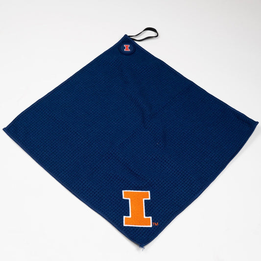 Illinois Fighting Illini NCAA Magnetic Embroidered Golf Towel – 15" x 15" - Club Rehab