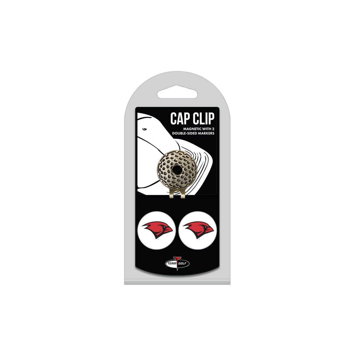 INCARNATE WORD hat clip with two golf ball markers