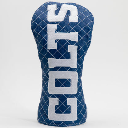 Indianapolis Colts Solid Driver quilted headcover, front view