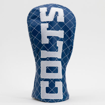 Indianapolis Colts Solid Fairway quilted headcover, front view
