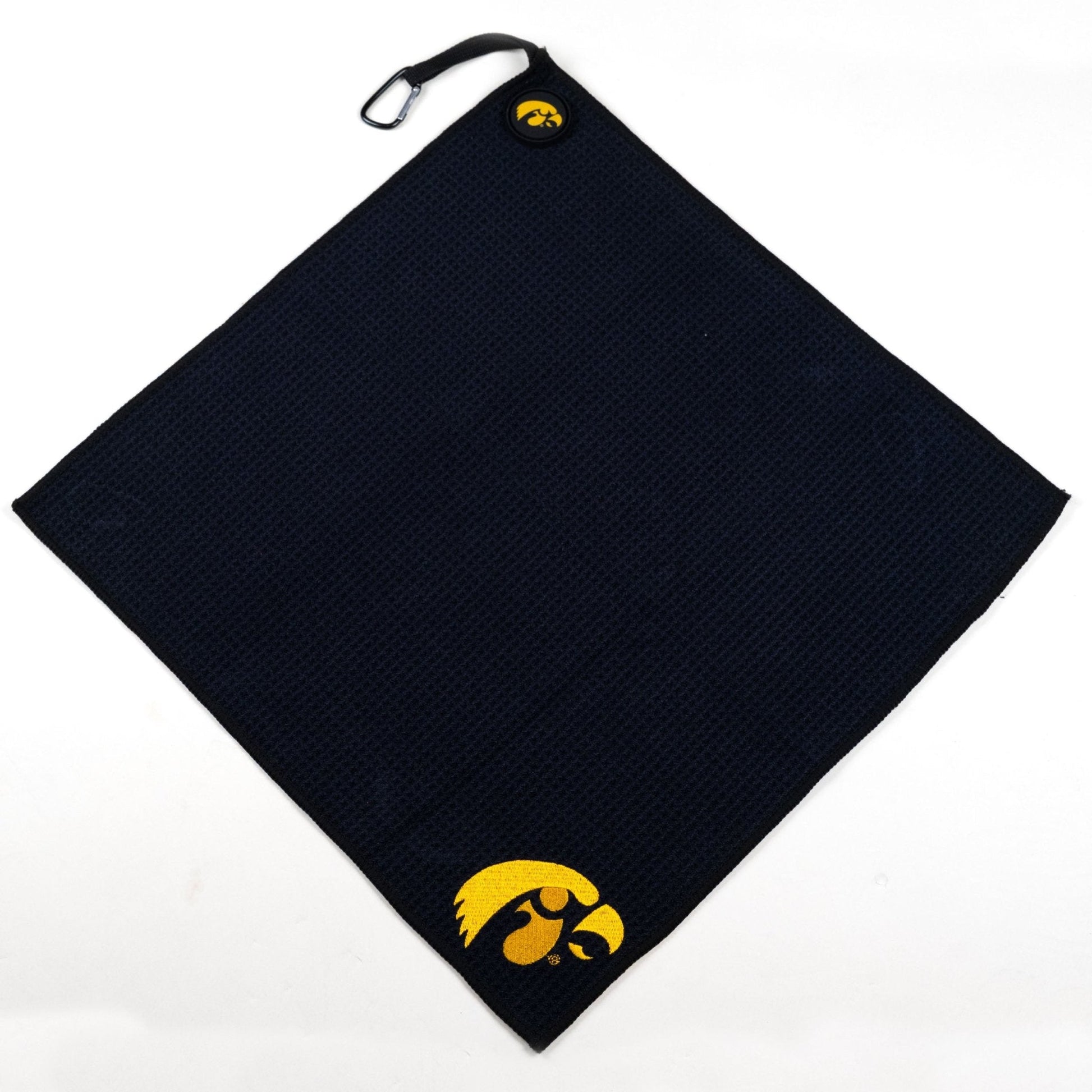 Iowa Hawkeyes NCAA Magnetic Embroidered Golf Towel – 15" x 15" - Club Rehab