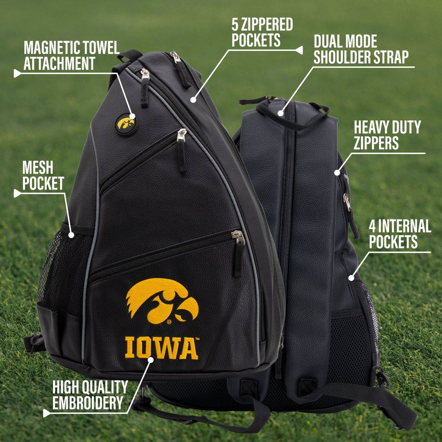 iowa hawkeyes pu leather backpack feature guide