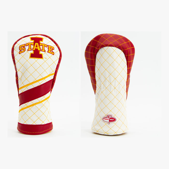 Iowa State Cyclones Striped Quilted Fairway Headcover, front and back views