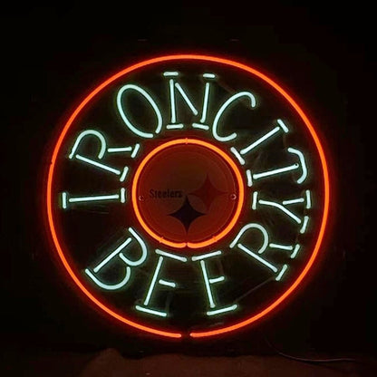 Iron City Beer Pittsburgh Steelers Neon Signs Light - Club Rehab