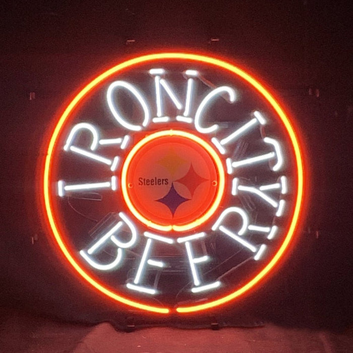 Iron City Beer Pittsburgh Steelers Neon Signs Light - Club Rehab