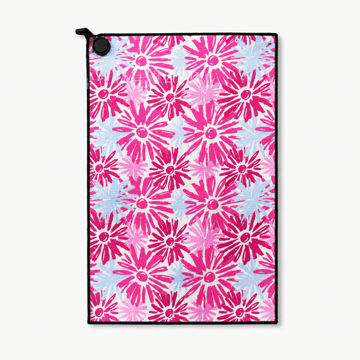 Phone case with pink floral pattern on a white background