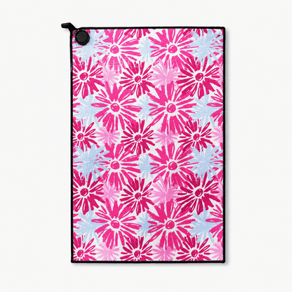 Phone case with pink floral pattern on a white background