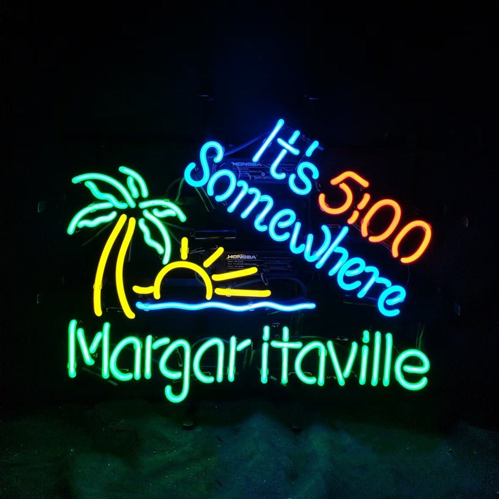 It's 5 o'clock Somewhere Margaritaville Neon Signs - Club Rehab
