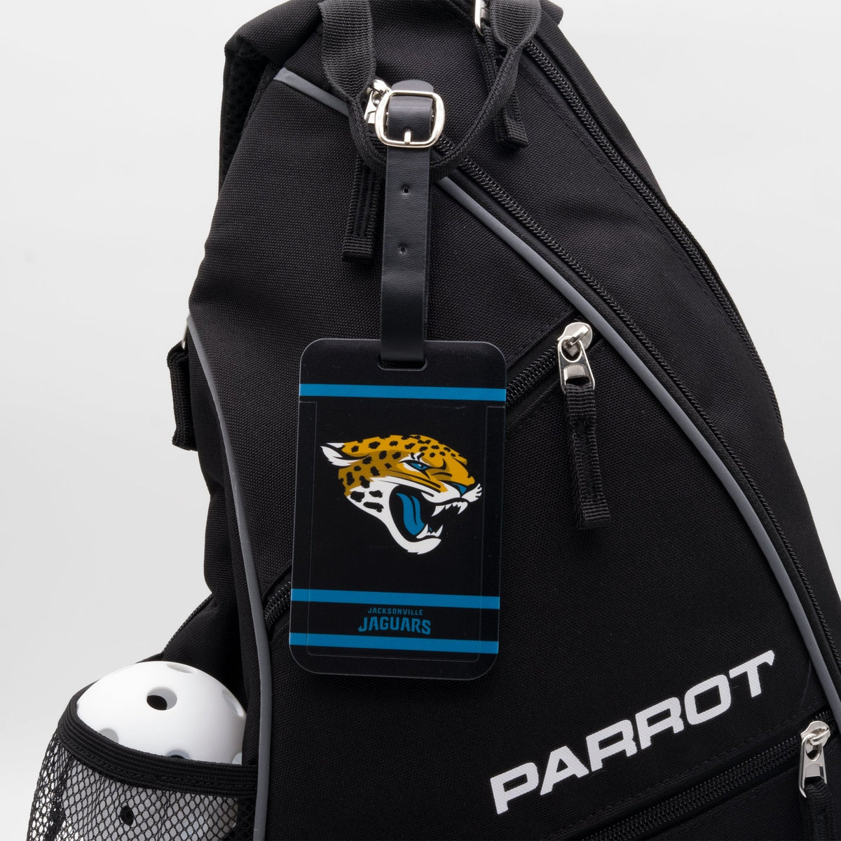 Jacksonville Jaguars plastic golf bag tag by Team Golf, product photo 3