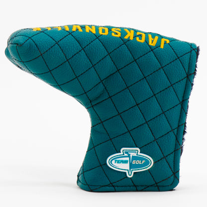 Jacksonville Jaguars Solid Blade Putter quilted headcover, back view