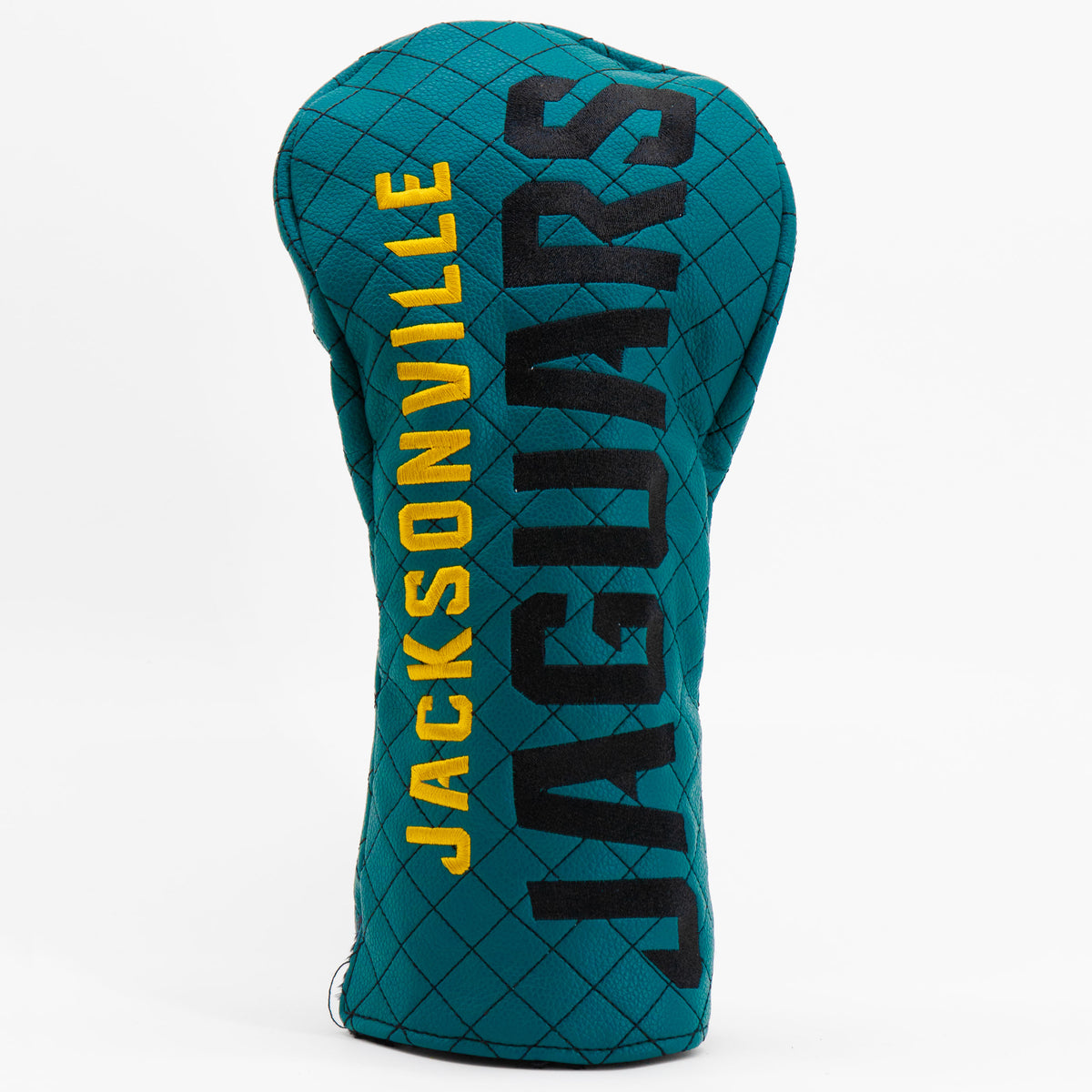 Jacksonville Jaguars Solid Driver quilted headcover, front view
