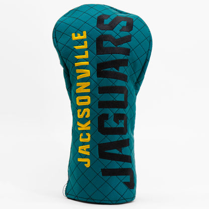 Jacksonville Jaguars Solid Driver quilted headcover, front view