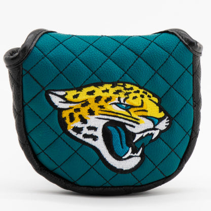Jacksonville Jaguars Solid Mallet Putter quilted headcover, front view