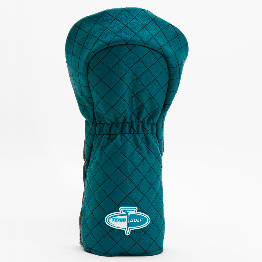 Jacksonville Jaguars split quilted driver cover, back view
