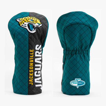 Jacksonville Jaguars Split Quilted Driver Headcover, front and back views