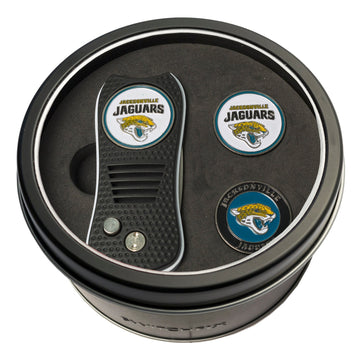 Jacksonville Jaguars Klapp-Pitchgabel + 2 Ballmarker im Geschenkdosen-Set