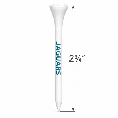 Jacksonville Jaguars golf tee with a 2¾-inch height measurement.