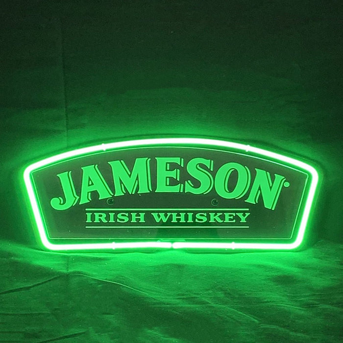 Jameson Irish Whiskey Acrylic with Glass Neon Signs - Club Rehab