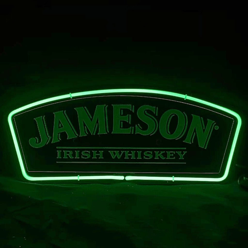 Jameson Irish Whiskey Acrylic with Glass Neon Signs - Club Rehab