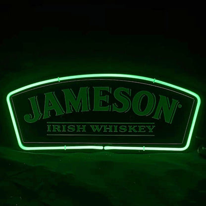 Jameson Irish Whiskey Acrylic with Glass Neon Signs - Club Rehab