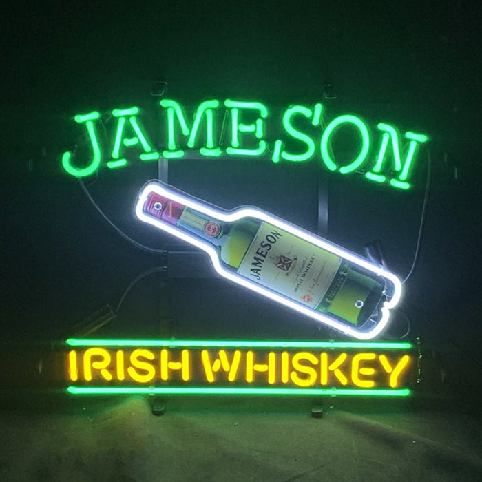 Jameson Irish Whiskey with Bottle Neon Light Sign - Club Rehab