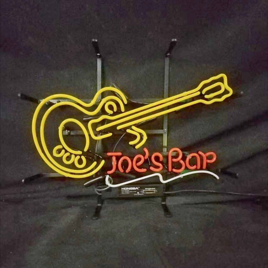 Joe's Bar Guitar Neon Signs Light - Club Rehab