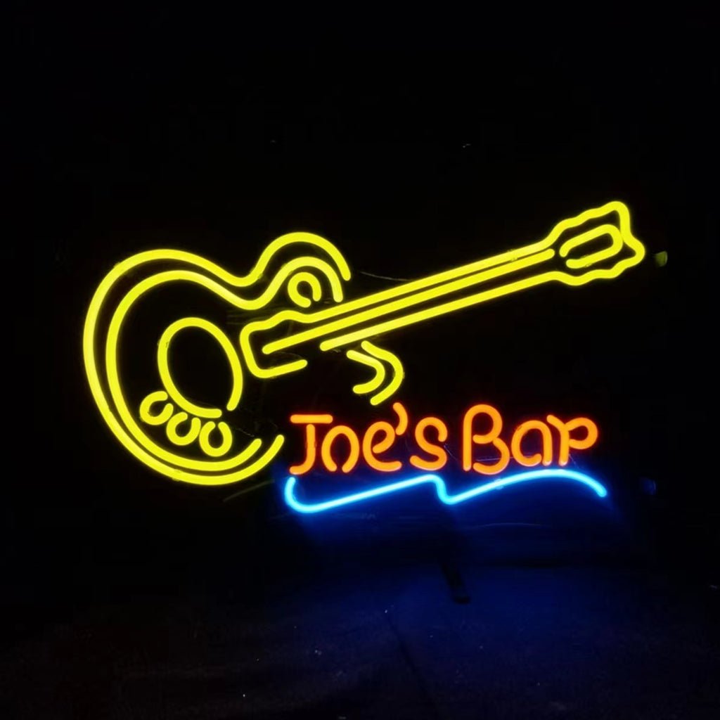 Joe's Bar Guitar Neon Signs Light - Club Rehab