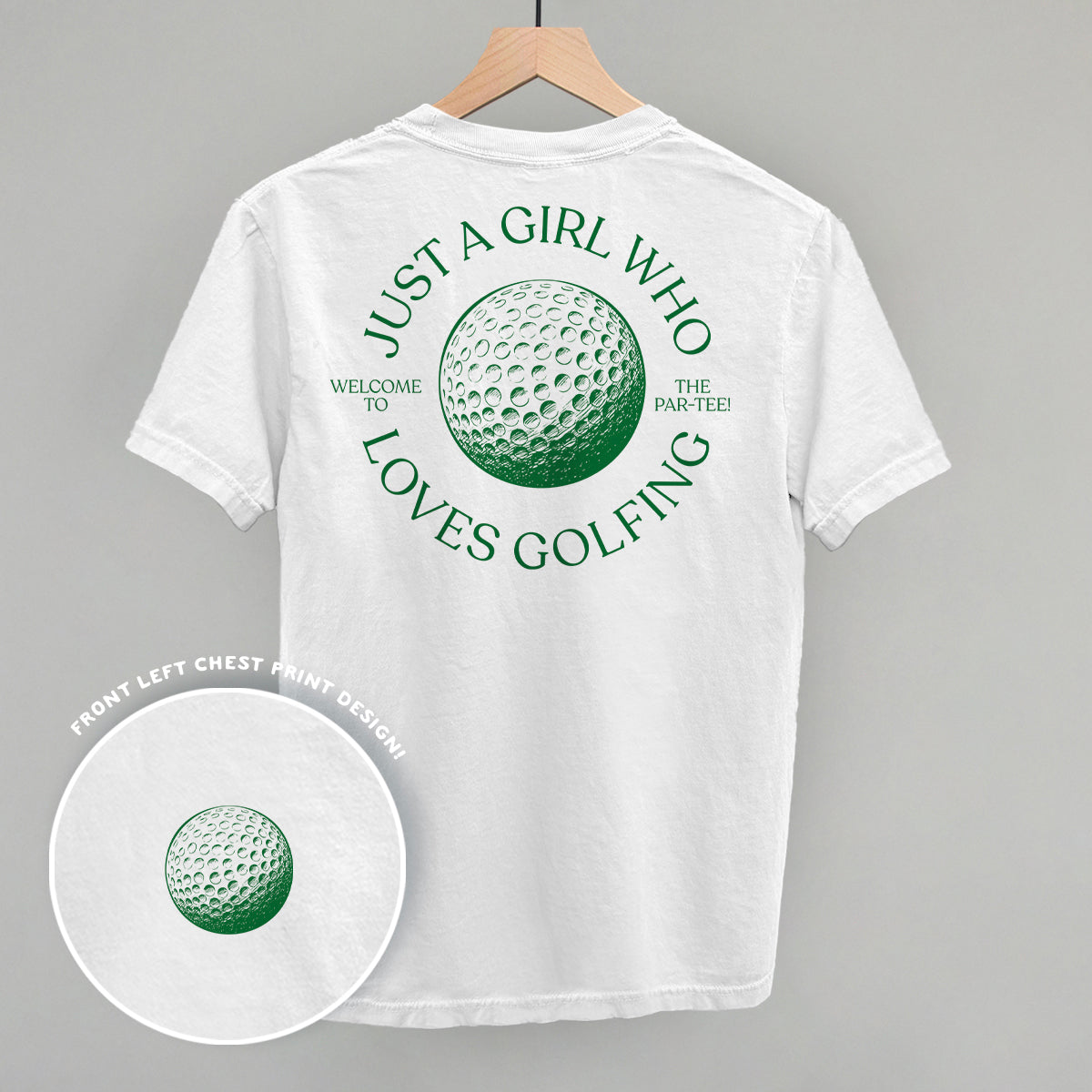 Just A Girl Who Loves Golfing (Back Print), White version, alternate product view 5