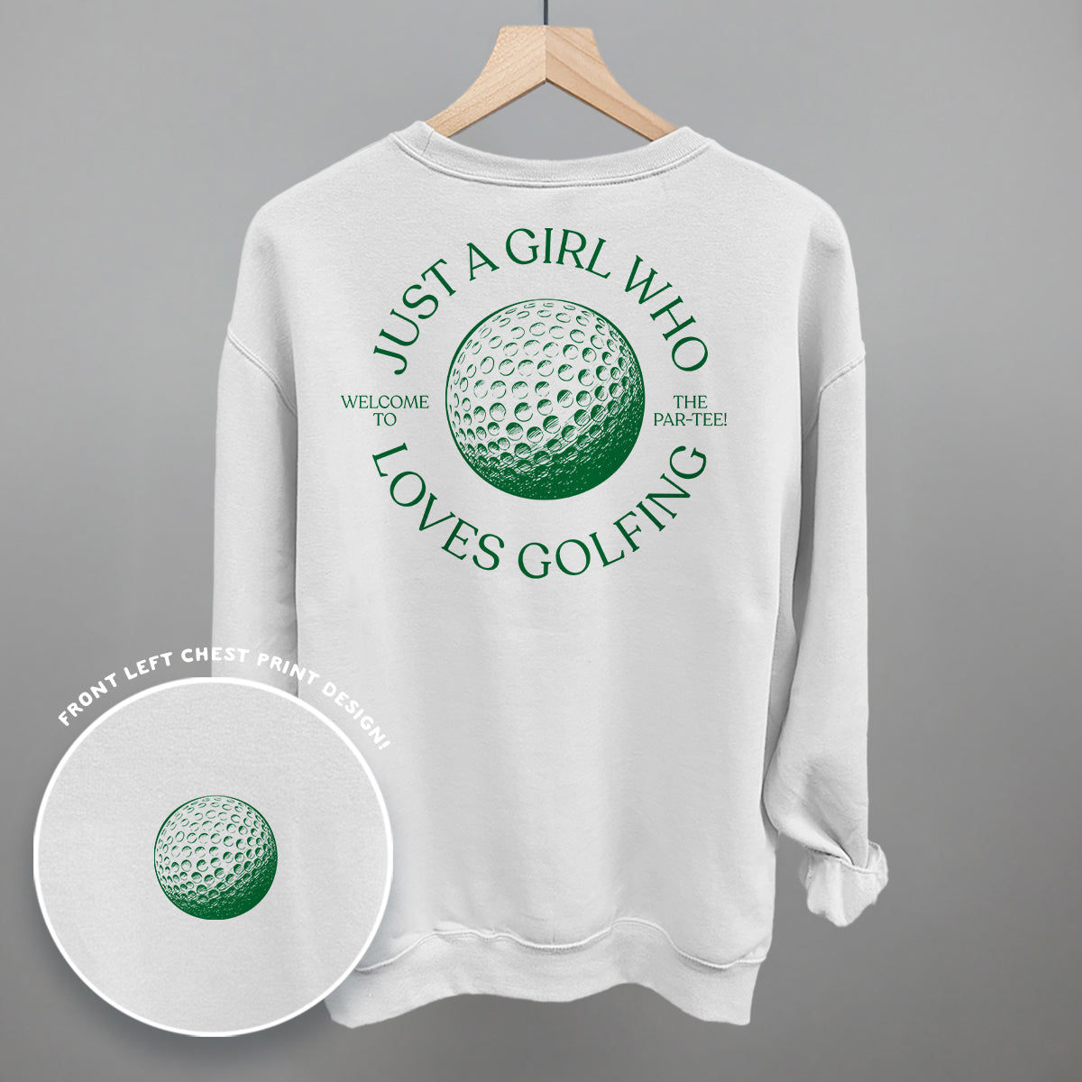 Just A Girl Who Loves Golfing (Back Print), White version, alternate product view 8