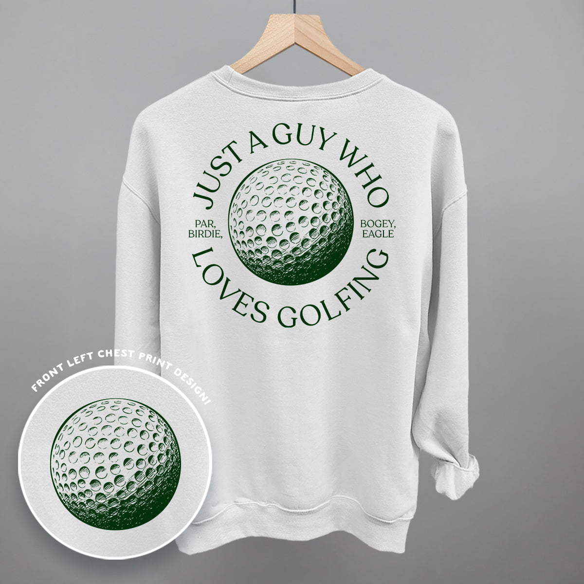 Just A Guy Who Loves Golfing (Back Print), White version, alternate product view 5