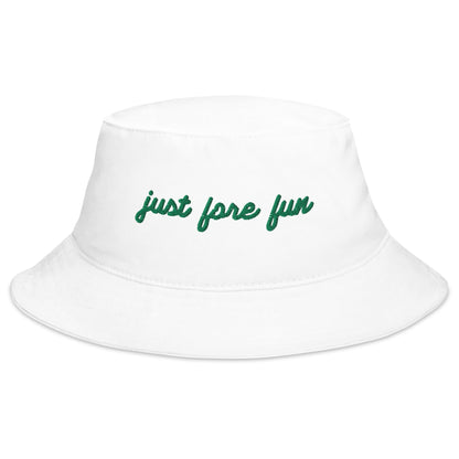 Just Fore Fun Embroidered Bucket Hat – Women’s Golf Hat with a Twist - Club Rehab