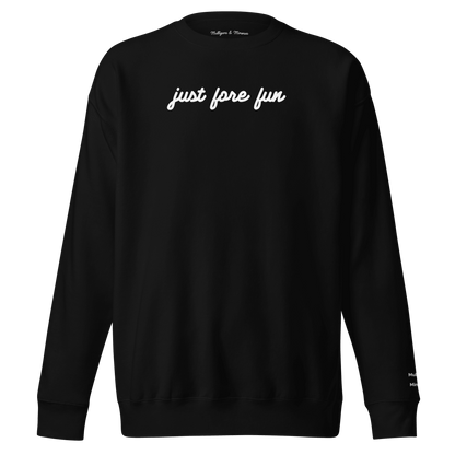 Just Fore Fun – Embroidered Golf Sweatshirt - Black S - Club Rehab