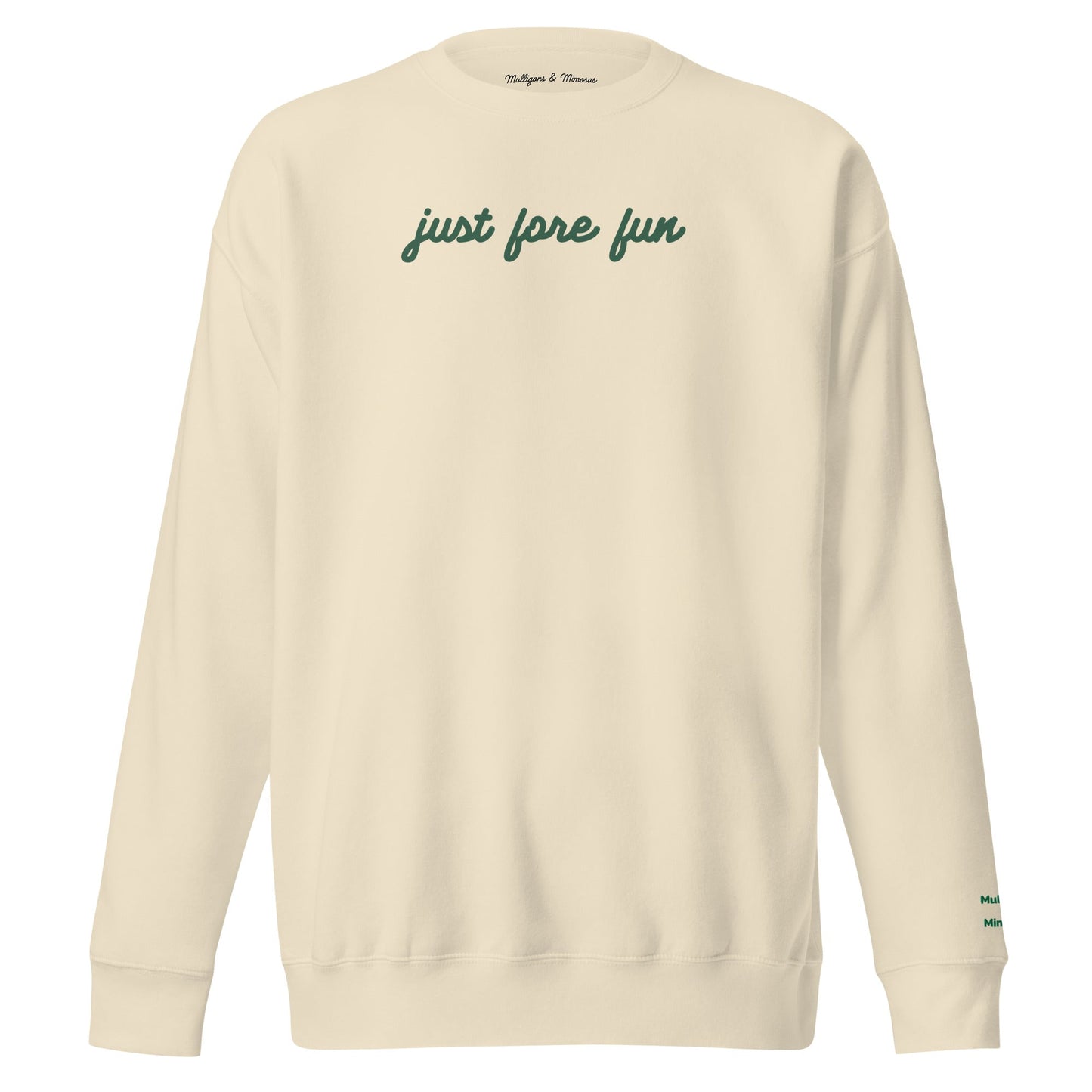 Just Fore Fun – Embroidered Golf Sweatshirt - Bone S - Club Rehab