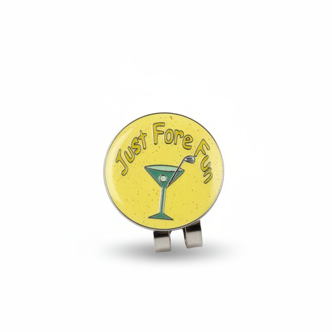 Just Fore Fun Golf Ball Marker - Yellow - Club Rehab