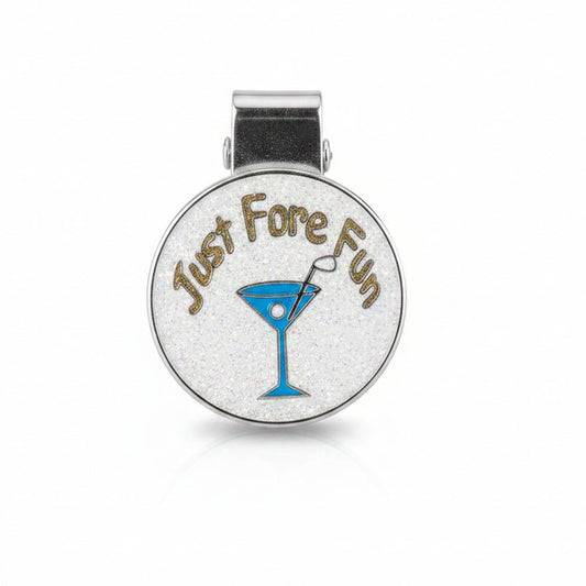 Just Fore Fun Golf Ball Marker - White - Club Rehab